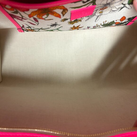 Authentic Large Gucci Flora Tote with Pink Handles - Picture 7 of 11